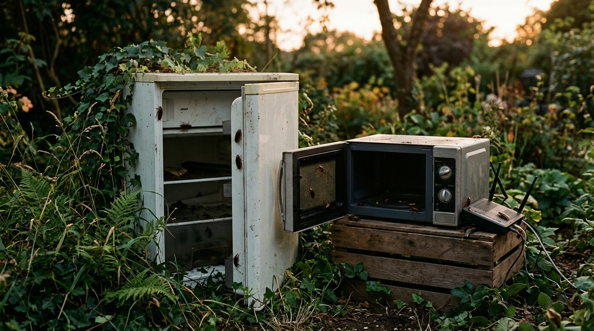 Kakerlaken in Elektrogeräten: Kühlschrank, Mikrowelle & Router
