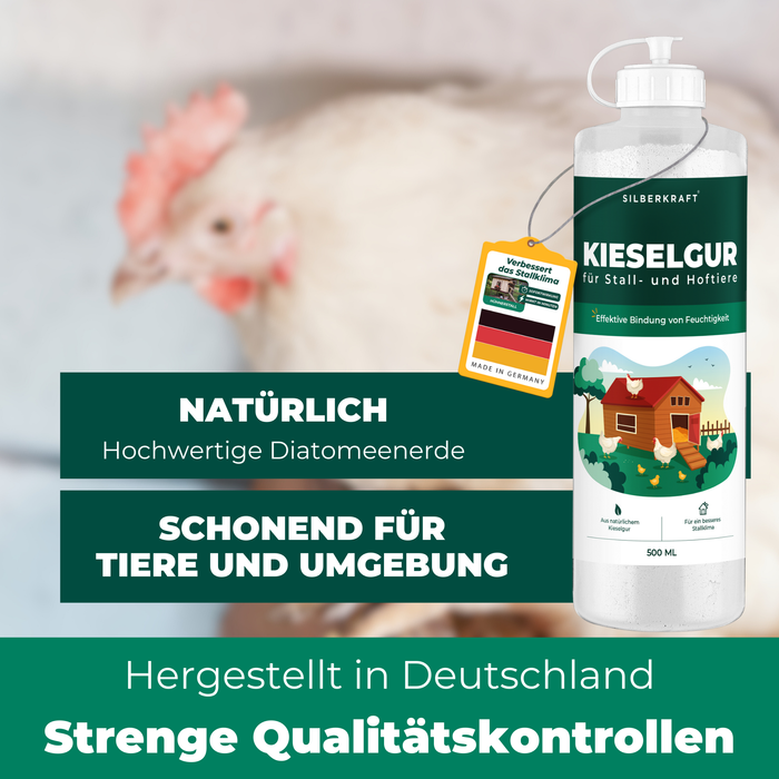 Kieselgur für Hühner & Hoftiere - Silberkraft