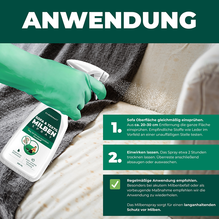 Milbenspray Sofa & Textil - Silberkraft