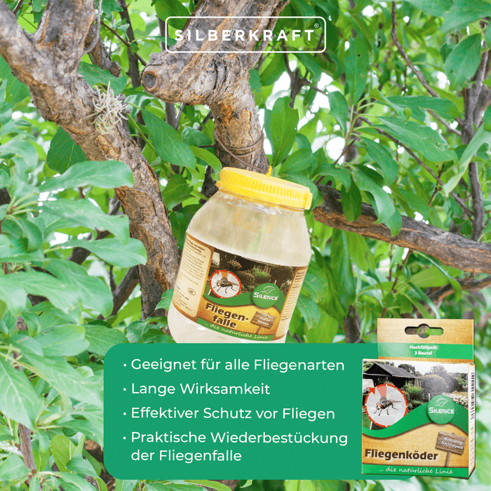 Silence Fliegenfalle Nachfüllpack: zur Wiederbestückung der Silence Fliegenfalle - Silberkraft