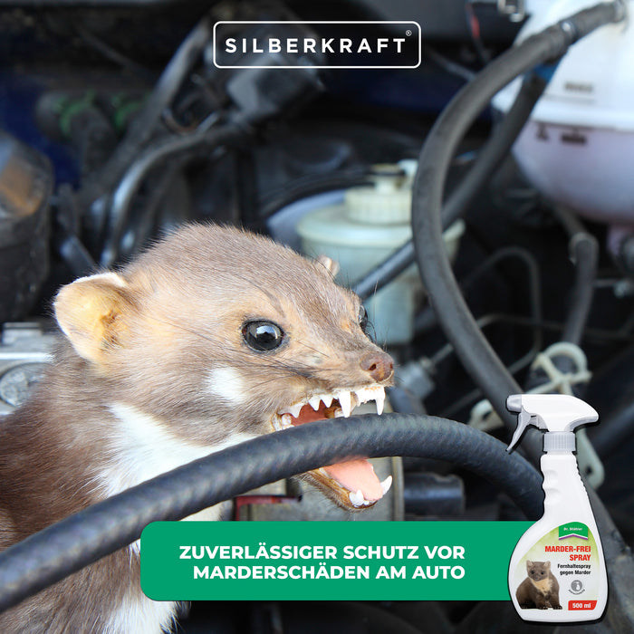 Marder-Frei Spray: Hochwirksamer Marderschutz für Haus und Auto - Silberkraft