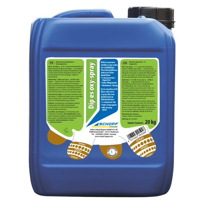 Dip es oxy-spray: Sprühfähiges 2-Komponenten-Dippmittel für optimale Euterhygiene - Silberkraft