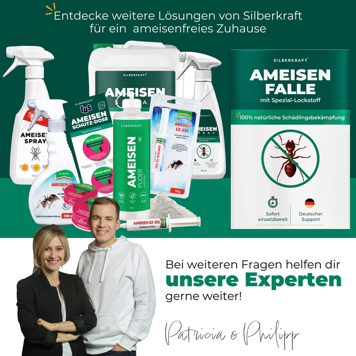 Effektive Silberkraft Ameisenfalle mit Spezial-Lockstoff, giftfrei und sofort einsatzbereit für die Schädlingsbekämpfung.