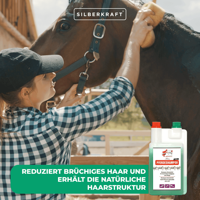 Pferdeshampoo Plus: für gesundes und glänzendes Pferdefell - Silberkraft