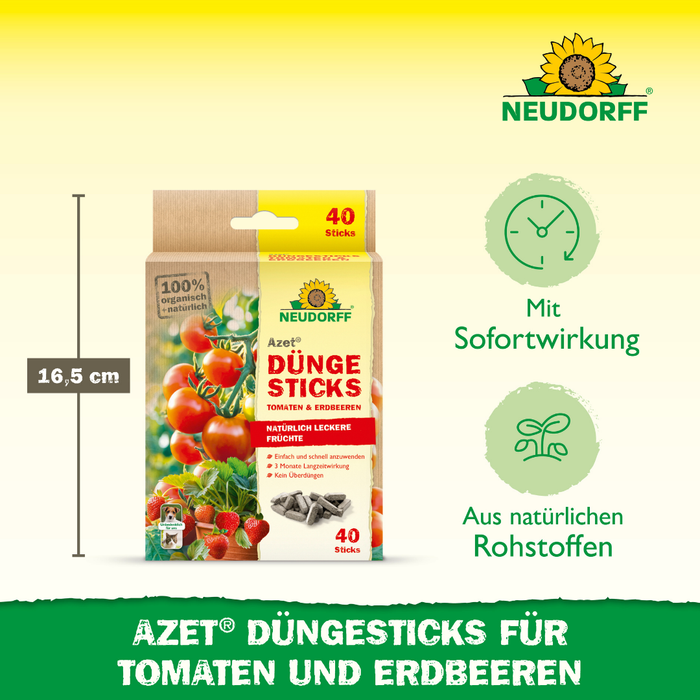 Neudorff Azet DüngeSticks für Tomaten und Erdbeeren - Silberkraft