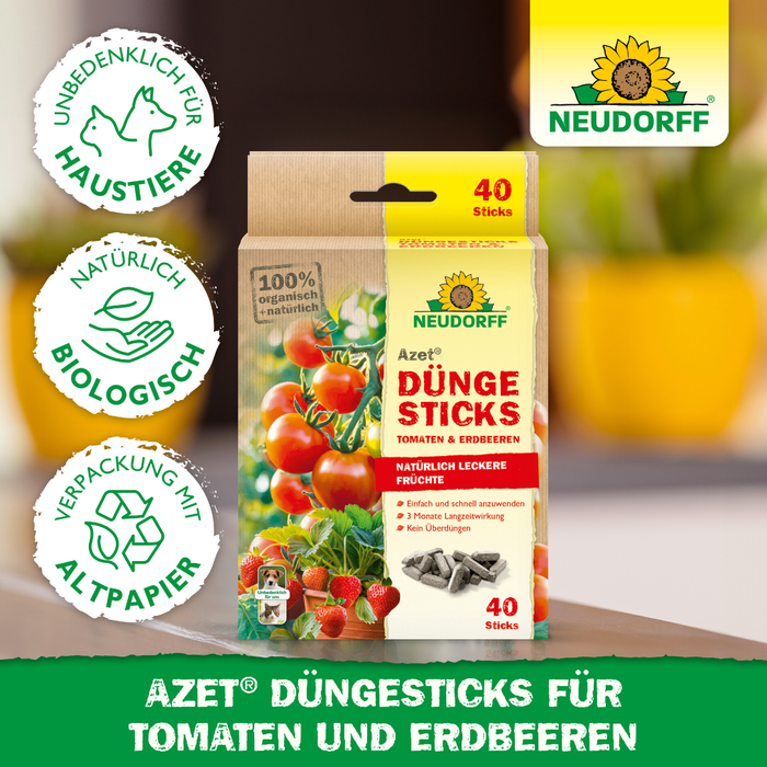 Neudorff Azet DüngeSticks für Tomaten und Erdbeeren - Silberkraft
