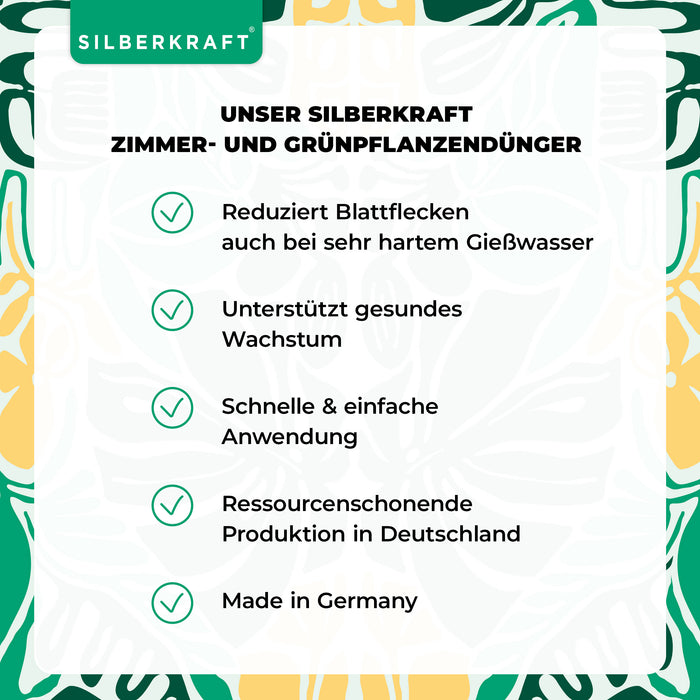 Universaldünger für Zimmer- und Gartenpflanzen - Mineralischer NPK Flüssigdünger mit Stickstoff - Dünger für Gemüse - Pflanzendünger - Silberkraft