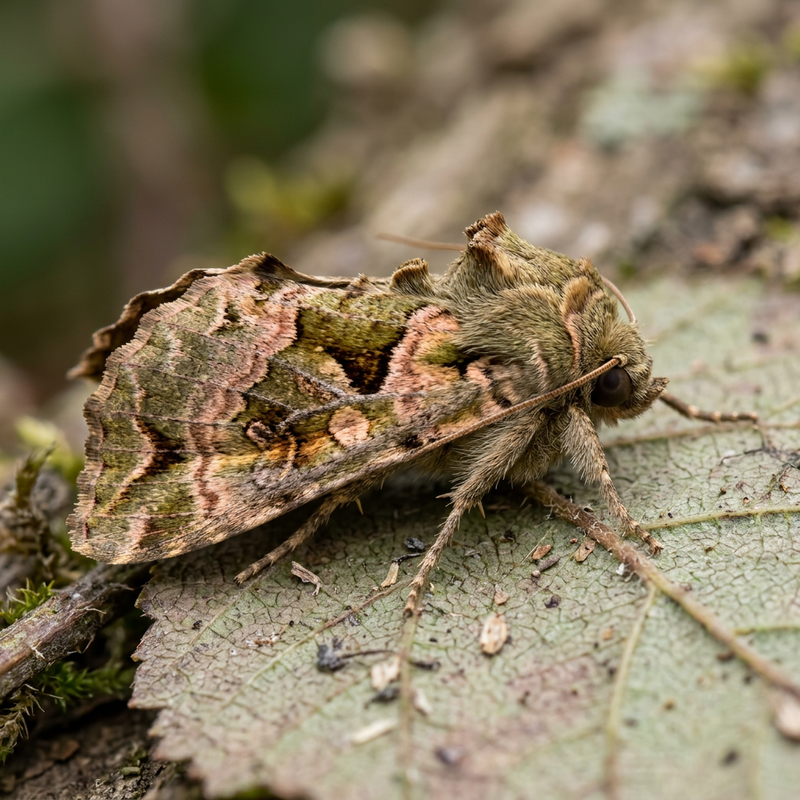 Achateule (Phlogophora meticulosa), KI-Illustration