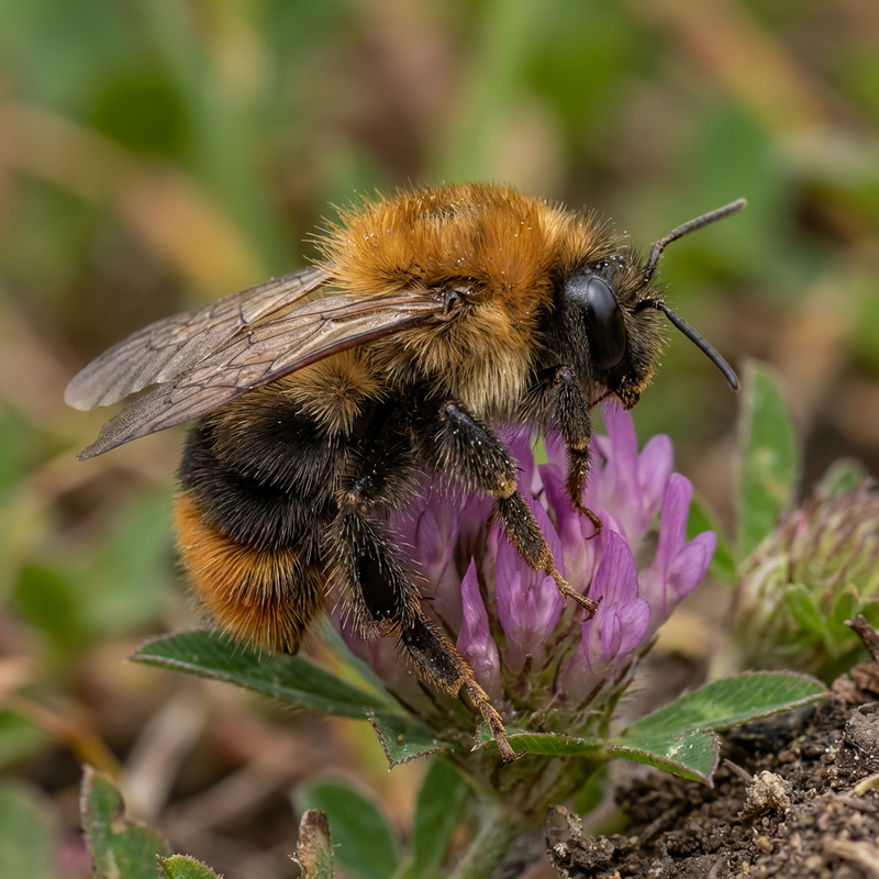 Ackerhummel (Bombus pascuorum), KI-Illustration