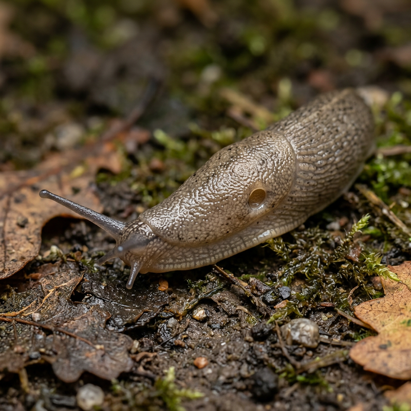 Ackerschnecke (Deroceras), KI-Illustration
