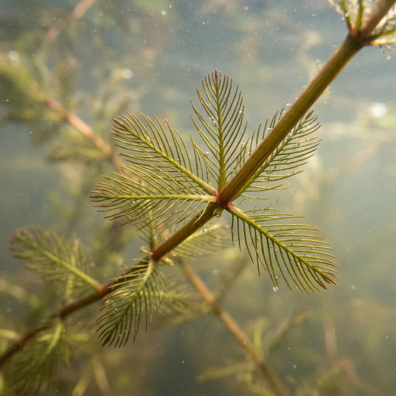 Ähriges Tausendblatt (Myriophyllum spicatum), KI-Illustration