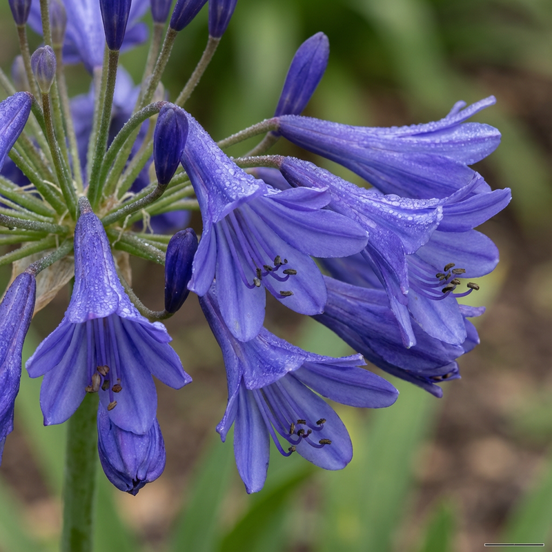 Agapanthus (Agapanthus africanus), KI-Illustration