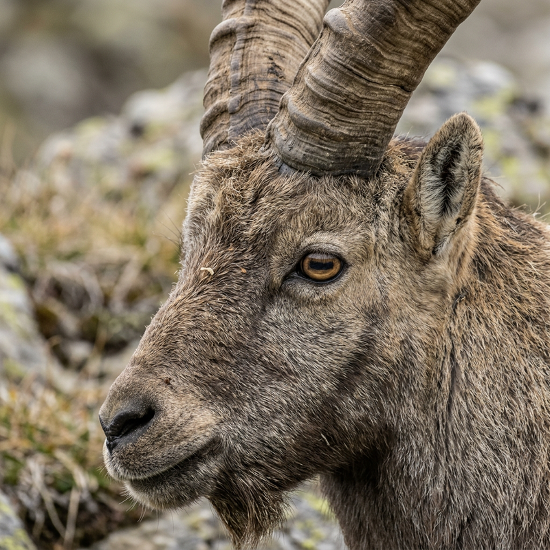 Alpensteinbock (Capra ibex), KI-Illustration