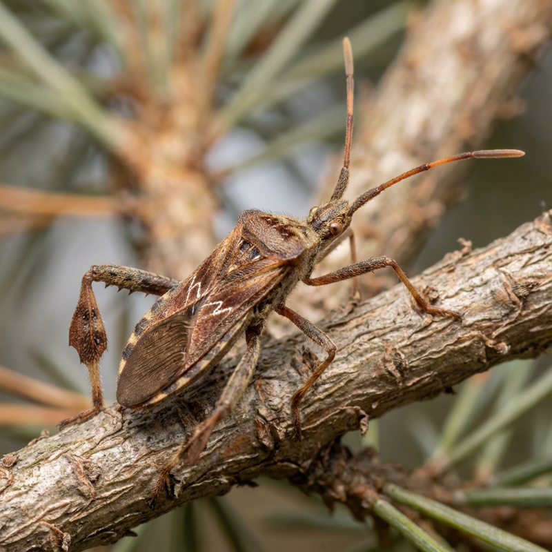 Amerikanische Kiefernwanze (Leptoglossus occidentalis), KI-Illustration