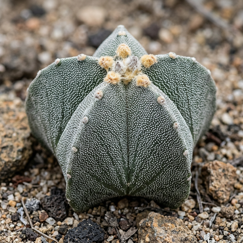 Astrophytum-Cultivar (Bischofsmütze) (Astrophytum), KI-Illustration