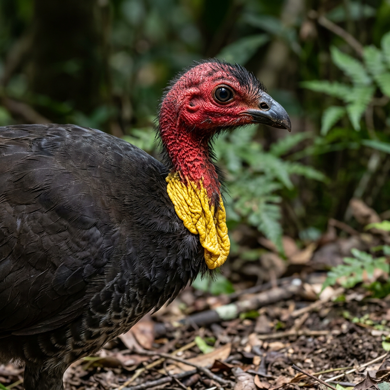 Australisches Buschhuhn (Alectura lathami), KI-Illustration