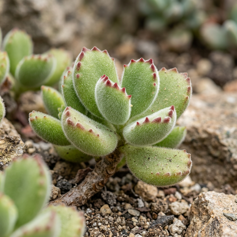 Bärentatze (Cotyledon tomentosa), KI-Illustration