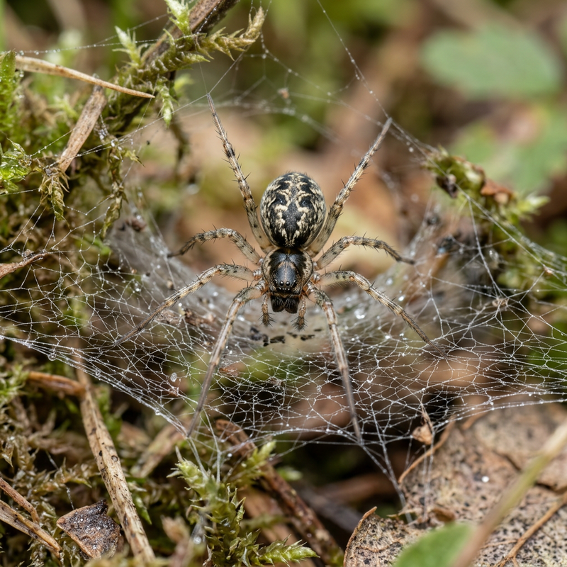 Baldachinspinnen (Linyphiidae), KI-Illustration