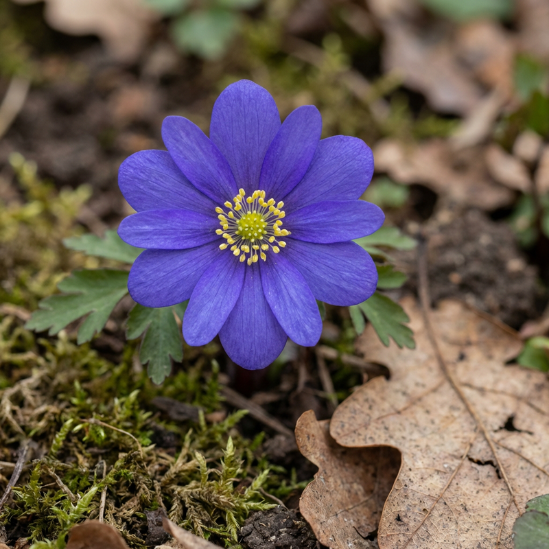 Balkan-Windröschen (Anemone blanda), KI-Illustration