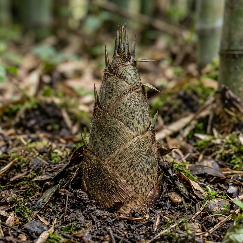 Bambus (Sprossen) (Phyllostachys), KI-Illustration