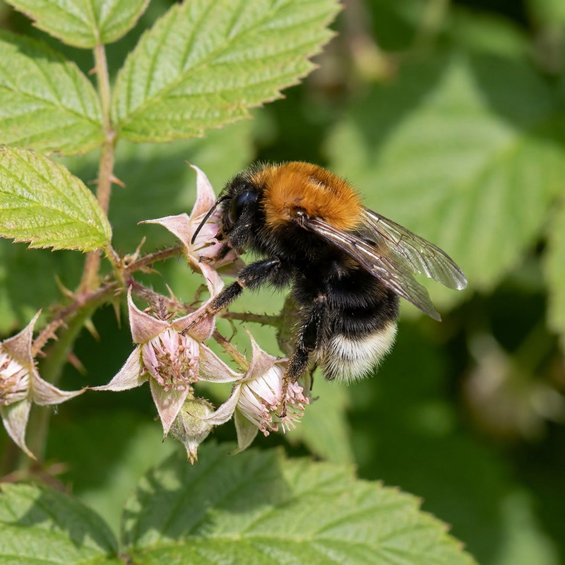 Baumhummel (Bombus hypnorum), KI-Illustration