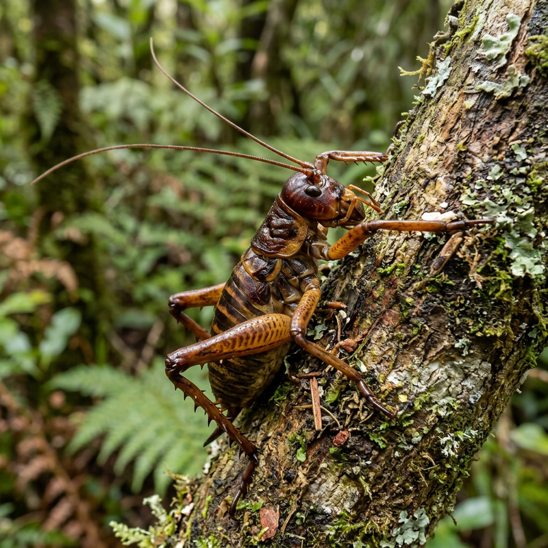 Baumweta (Gattung Hemideina) (Hemideina), KI-Illustration