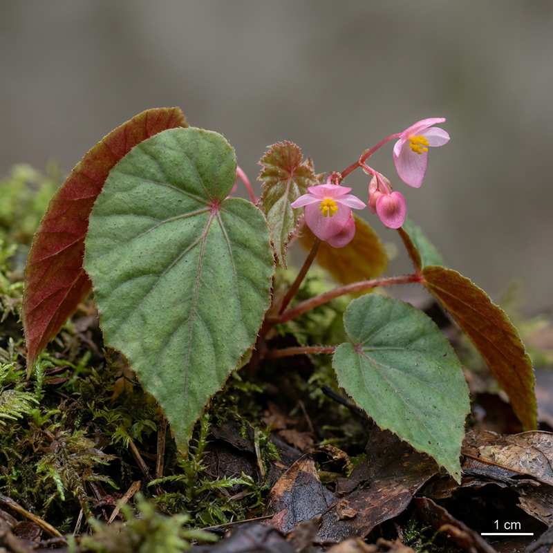 Begonien (Begonia grandis), KI-Illustration