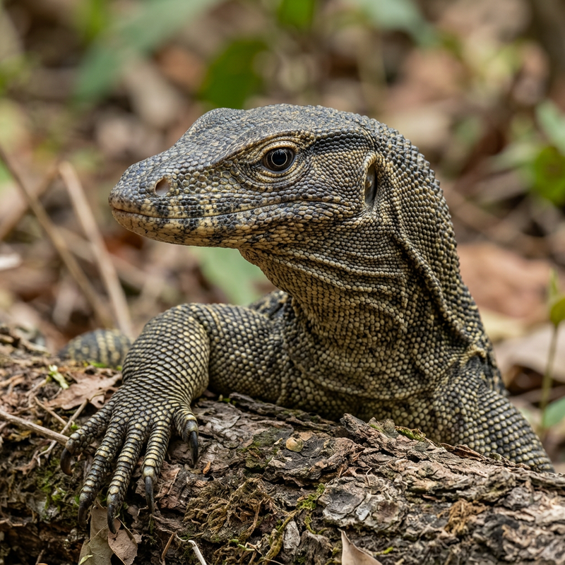 Bengal-Waran (Varanus bengalensis), KI-Illustration