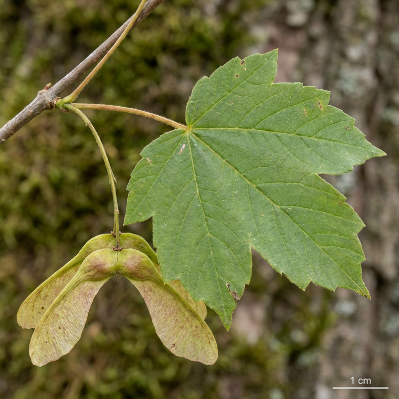 Berg-Ahorn (Acer pseudoplatanus), KI-Illustration