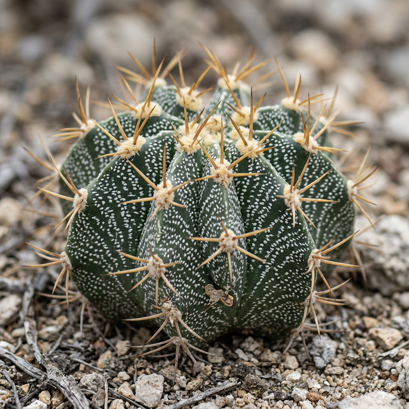 Bischofsmütze (Astrophytum ornatum), KI-Illustration