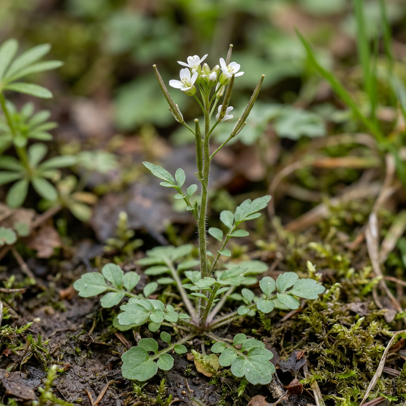Bitterkresse (Cardamine), KI-Illustration