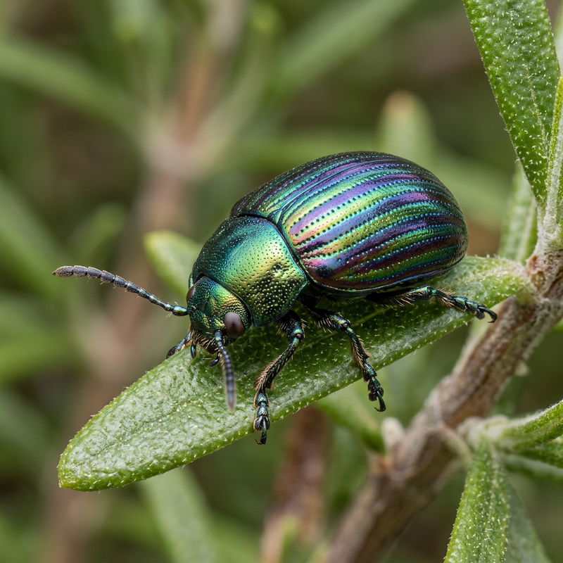 Blattkäfer (Chrysomelidae), KI-Illustration