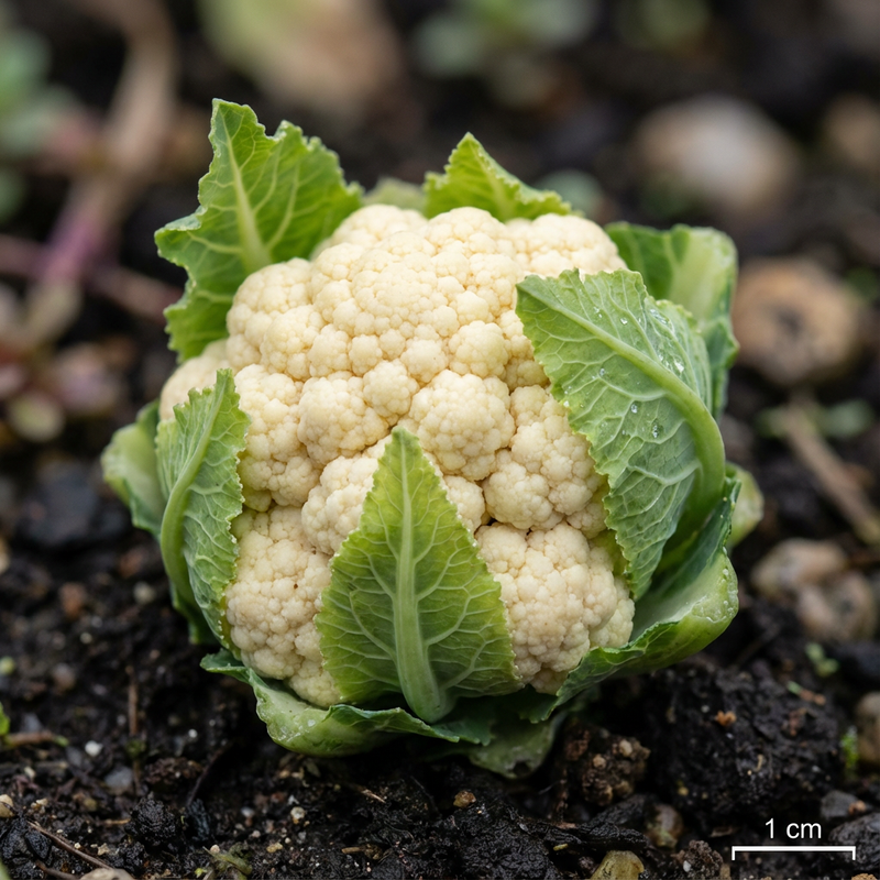 Blumenkohl (Brassica oleracea var. botrytis), KI-Illustration