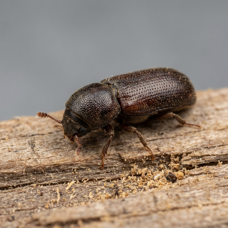 Bohrkäfer (Heterobostrychus aequalis), KI-Illustration