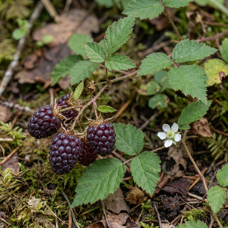 Boysenbeere (Rubus ursinus), KI-Illustration