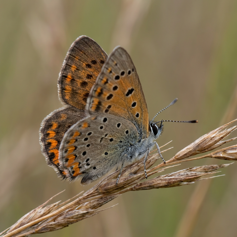 Brauner Feuerfalter (Lycaena tityrus), KI-Illustration