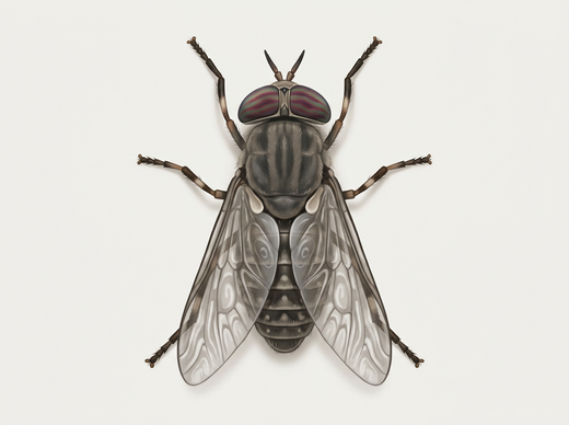 Regenbremse (Haematopota pluvialis) von oben