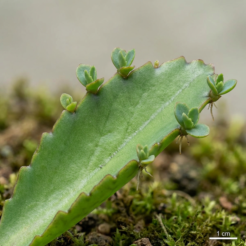 Brutblatt (Bryophyllum pinnata), KI-Illustration