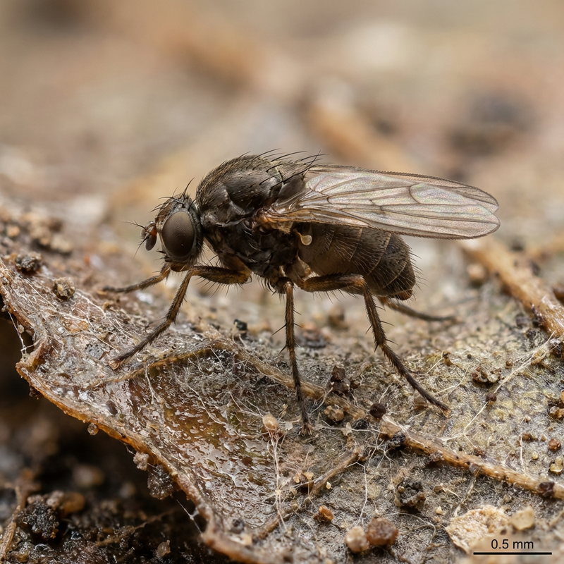 Buckelfliege (Phoridae), KI-Illustration