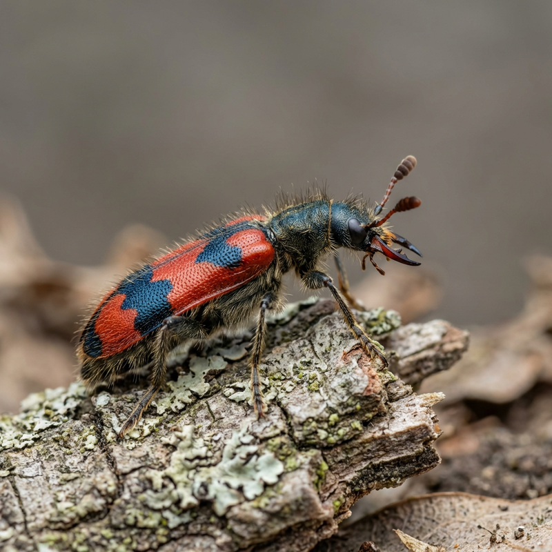 Buntkäfer (Cleridae), KI-Illustration