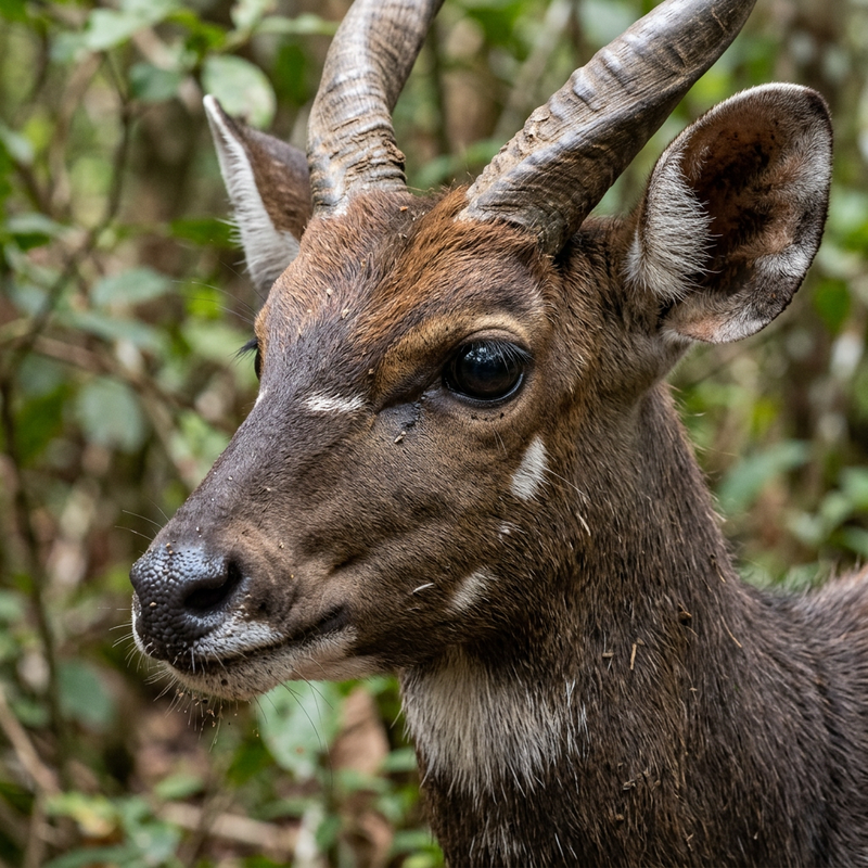 Buschbock (Tragelaphus scriptus), KI-Illustration
