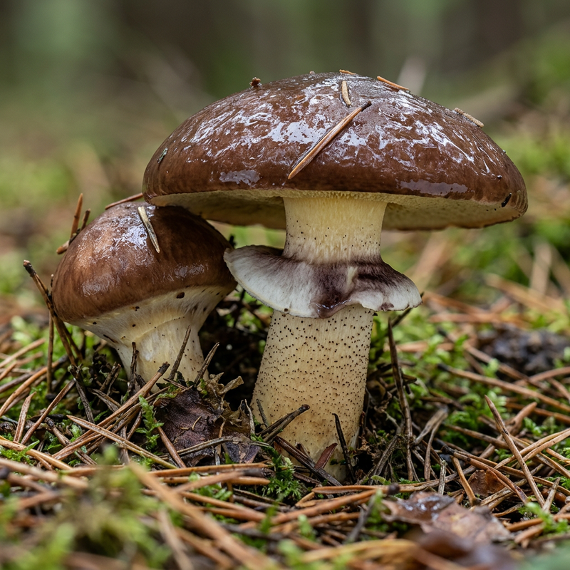 Butterpilz (Suillus luteus), KI-Illustration