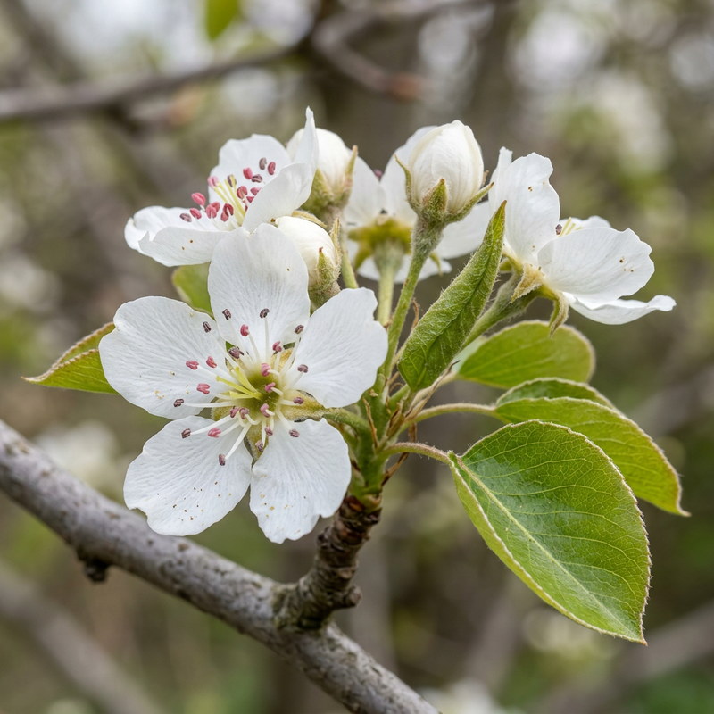 Callery-Birne (Pyrus calleryana), KI-Illustration