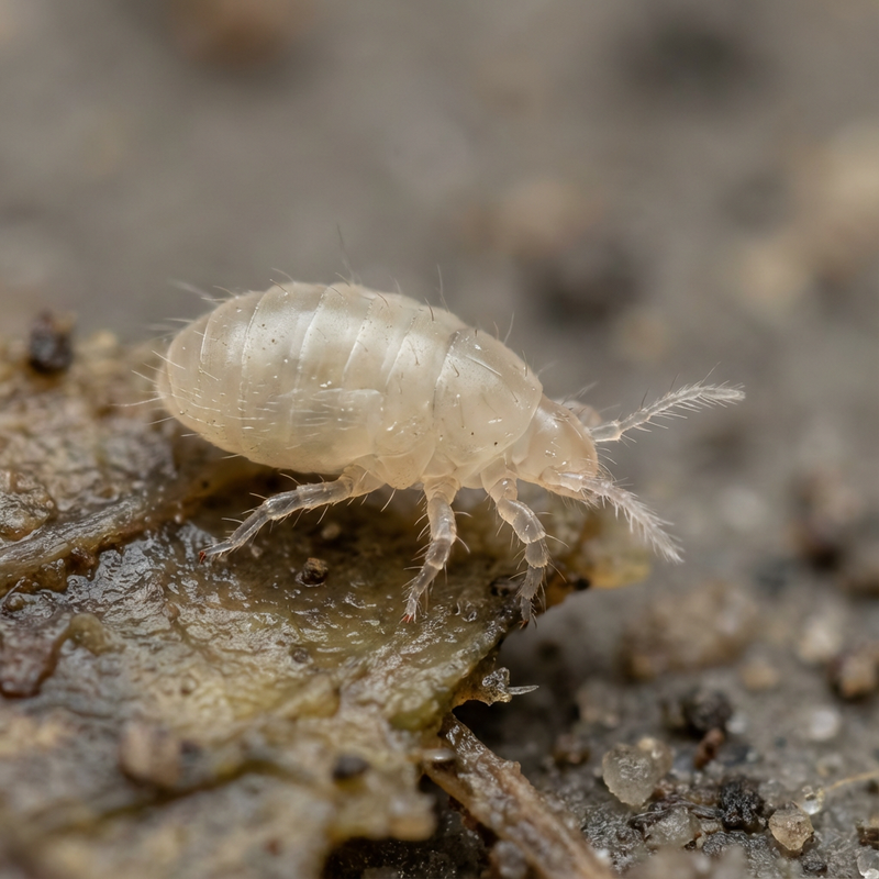 Zwiebelmilbe (Caloglyphus anomalus), KI-Illustration