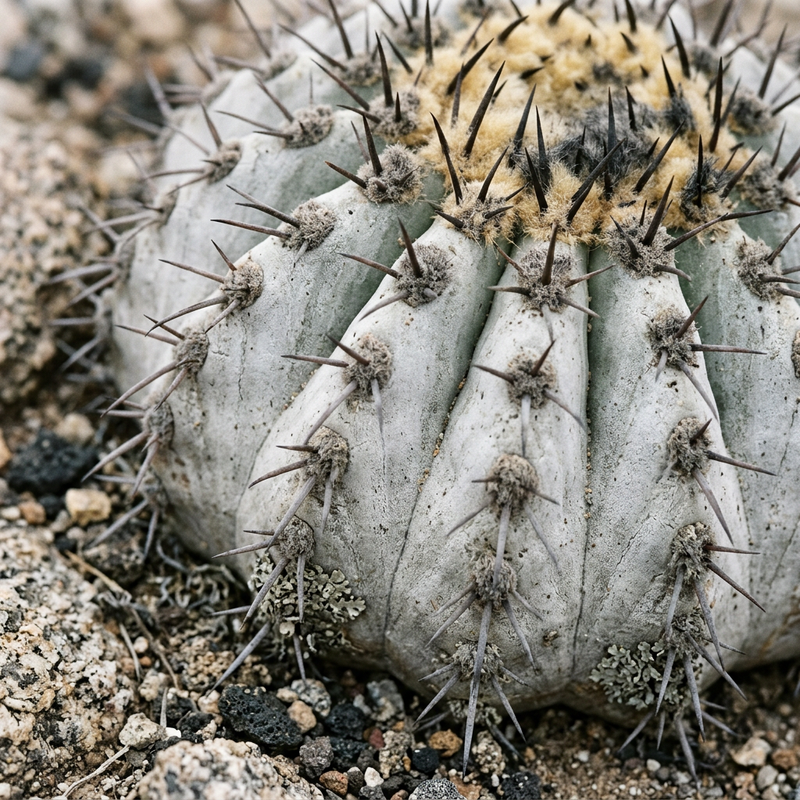 Copiapoa cinerea var. gigantea (Copiapoa cinerea gigantea), KI-Illustration