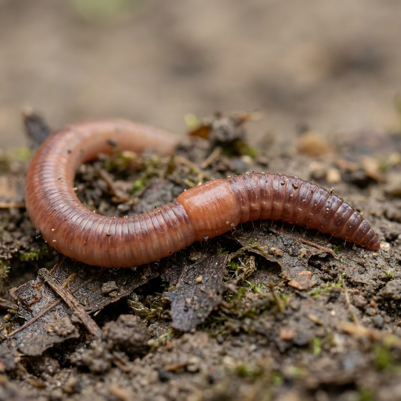 Dendrobena-Wurm (Eisenia hortensis), KI-Illustration