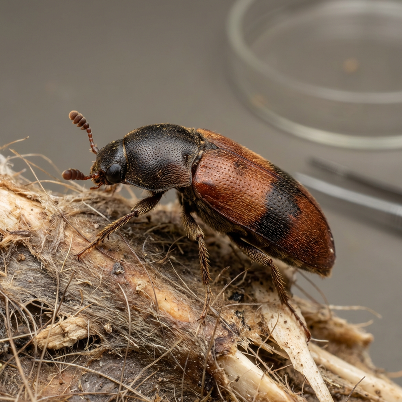 Dermestes Bicolor (Dermestes bicolor), KI-Illustration