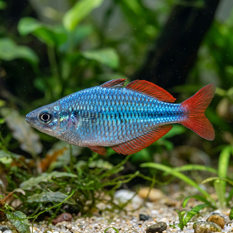 Diamant-Regenbogenfisch (Melanotaenia praecox), KI-Illustration
