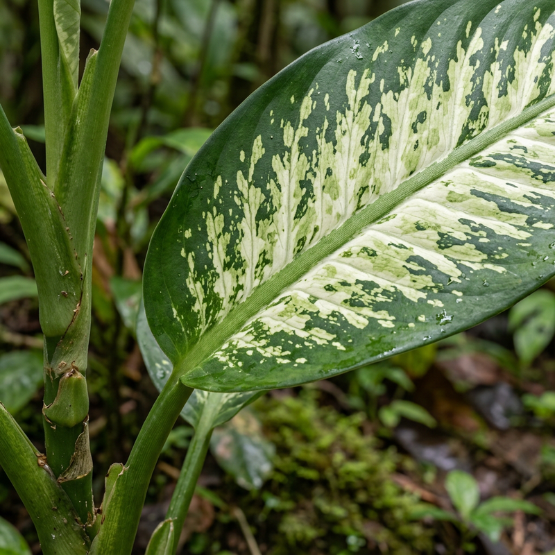 Dieffenbachie (Dieffenbachia), KI-Illustration