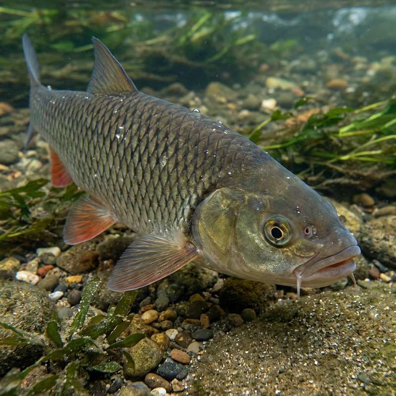 Döbel (Squalius cephalus), KI-Illustration